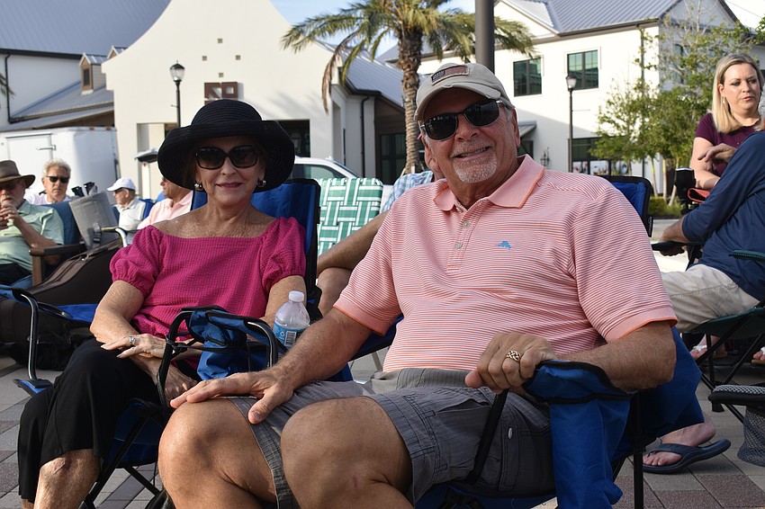 Country Club East residents Mary and Rob Bard are at Waterside Place to see Strings Con Brio. Rob plays the cello.