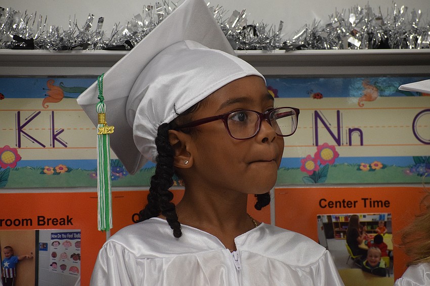 Mini Mustangs' Liana Christopher-Syndor is excited to graduation from pre-K.