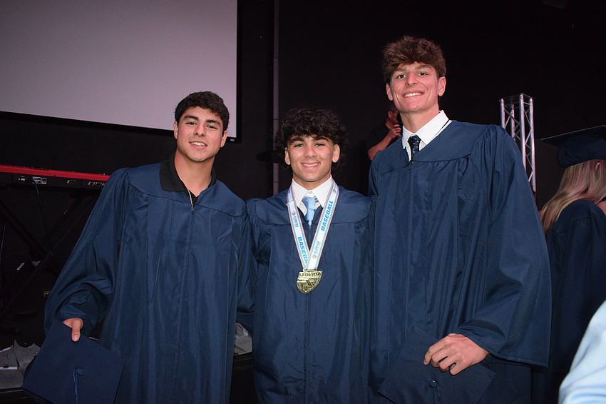 Out-of-Door Academy's Nevan Hernandez, Luca Marino and Jason Albano say they're feeling a lot of emotions. Albano says he couldn't ask for a better group of friends in high school.