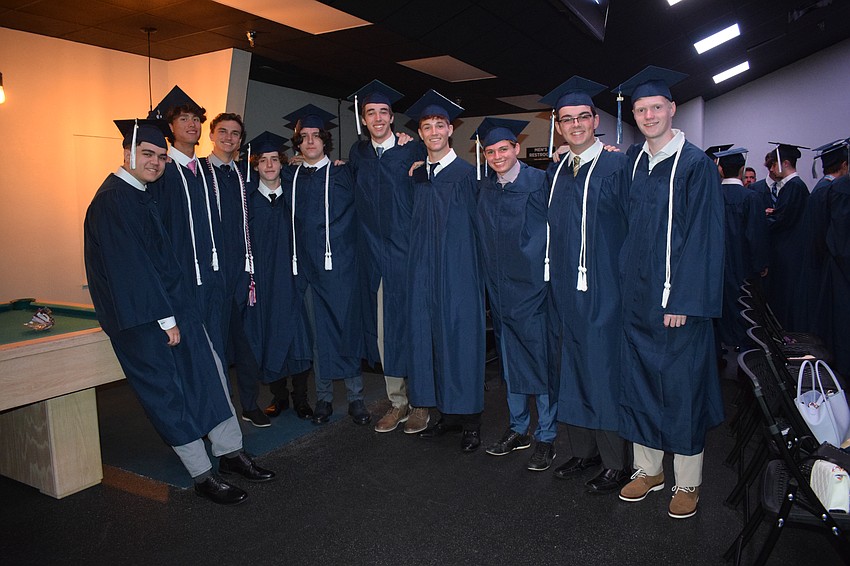 Out-of-Door Academy graduates prepare for the graduation ceremony.