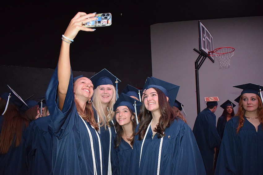 Out-of-Door Academy graduates take a selfie to commemorate the occasion.