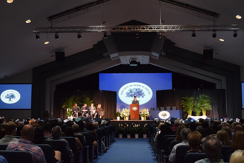 Bayside Community Church is packed with friends and family to celebrate Out-of-Door Academy's Class of 2023.