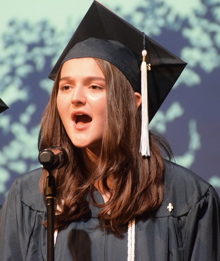 Out-of-Door Academy's Natalie Carrión sings her heart out in her last performance as an ODA student.