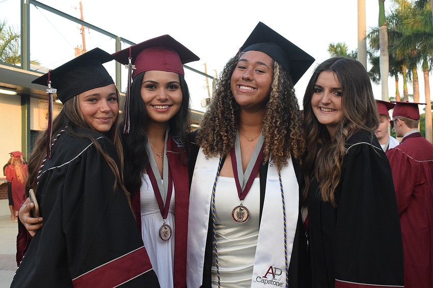 Braden River High School's Caitlin Morin, Daniella Barragan, Amya Dunbar and Lily Hornish are happy to know their hard work paid off.