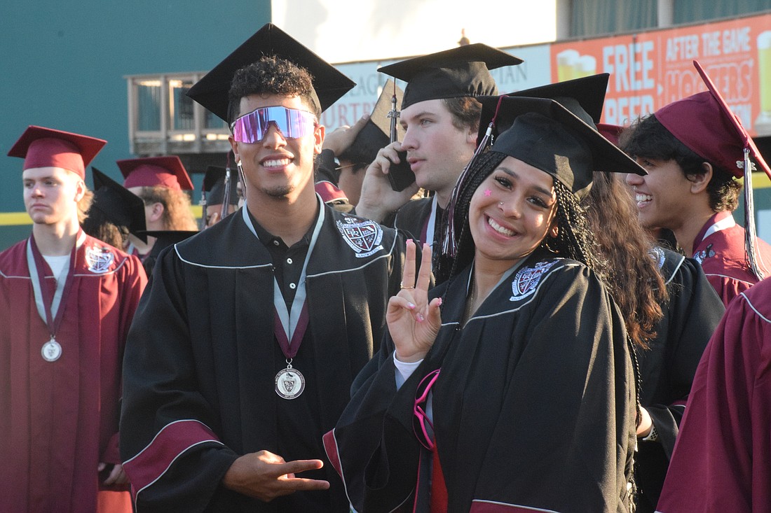 Braden River High School's Cesar Valera and Erika Vargas are excited for graduation.