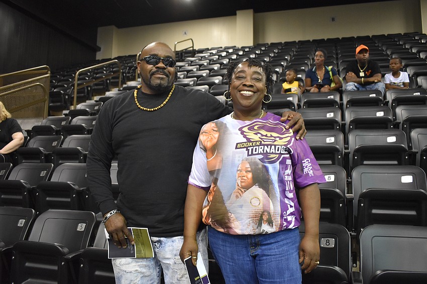Bam Bam Johnson accompanied Barbara Purifoy, who dressed in support of her daughter Rejanae Wesley.