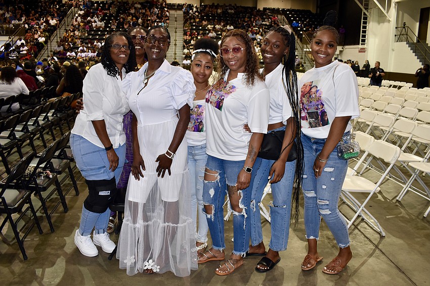 Inga Wright, Michelle Holton, Beverly Johnson, Latoya Wright, Jala Johnson, and Mela Rainey attended because of graduate Amani Washington.