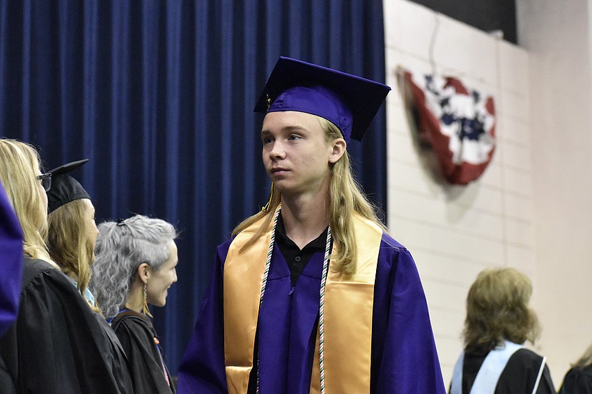 Alec Bue takes to the stage.