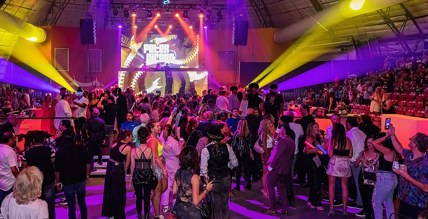 The crowd dances the night away at Wonderball.