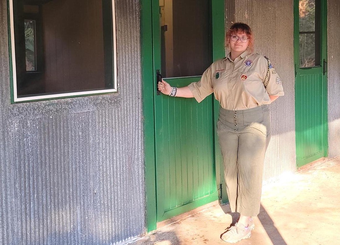 Rowan Curtis, 18, is the first female Eagle Scout in Flagler County. Courtesy photo.