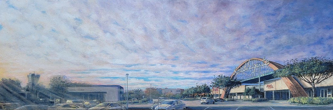Karla Pirona won first place in the 2022 Art Center Sarasota juried exhibit for the painting, "Southgate."