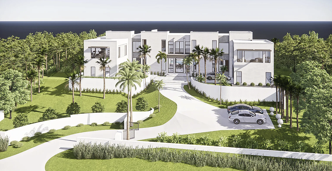 An artist’s rendering of the home at 1329 Ponte Vedra Blvd. that sold for $16.25 million.