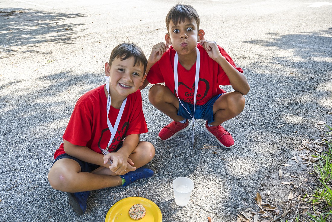Mason and Marcus Bustamante take part in the 2022 Adventure Camp at First United Methodist Church of Ormond Beach. File photo by Michele Meyers