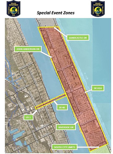 The city of Ormond Beach and Sheriff Mike Chitwood have designated special event zones where laws will be strictly enforced and fines for violations will be doubled. Courtesy photo