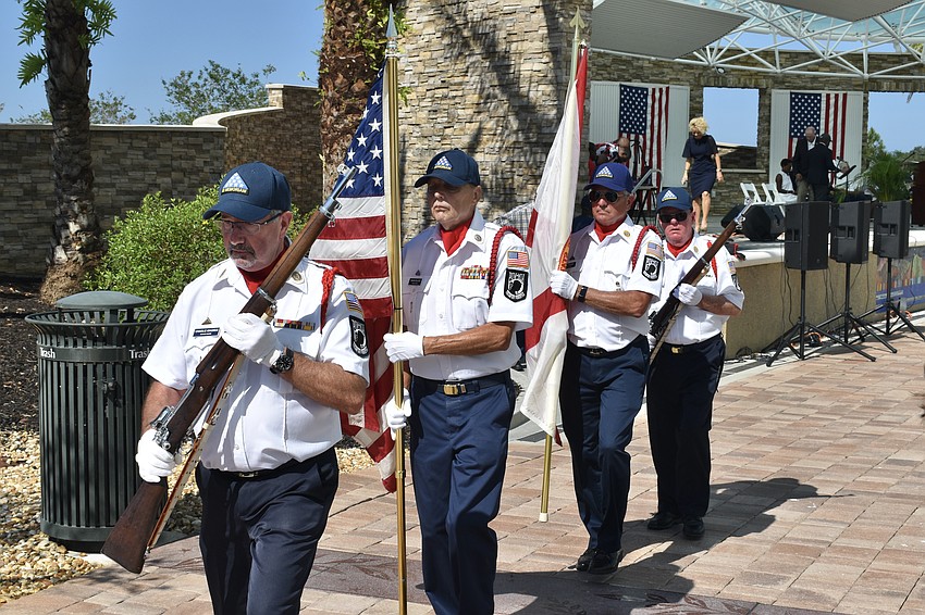 The color guard initiates the ceremony.