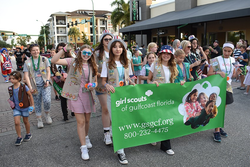 The Girl Scouts of the Gulfcoast Florida had an entry into the parade.