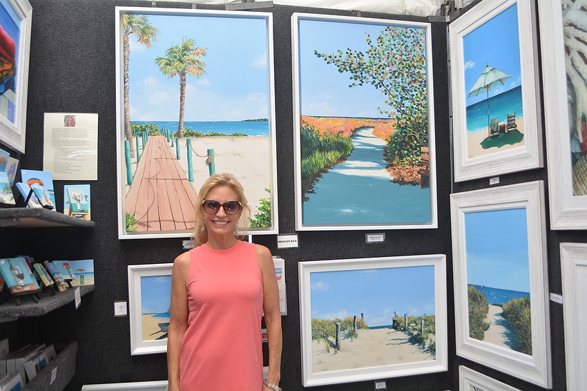 Victoria B. Cooley of Sarasota paints with acrylic and oils to create beach scenes.