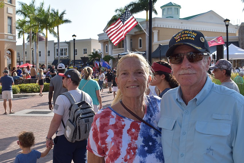 Lesli and Russell Johnson of River Club said the best thing about the Tribute to Heroes Parade is to 