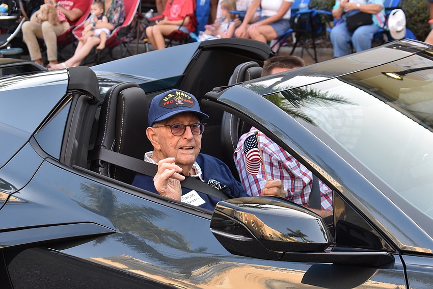 World War II veteran Marvin Johnson was honored in the Tribute to Heroes Parade.