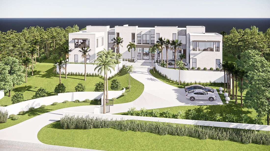 This is an artist's rendering of what the home at 1329 Ponte Vedra Blvd., was first envisioned. It is 7,738 square feet on 1.2 acres of oceanfront property along A1A.