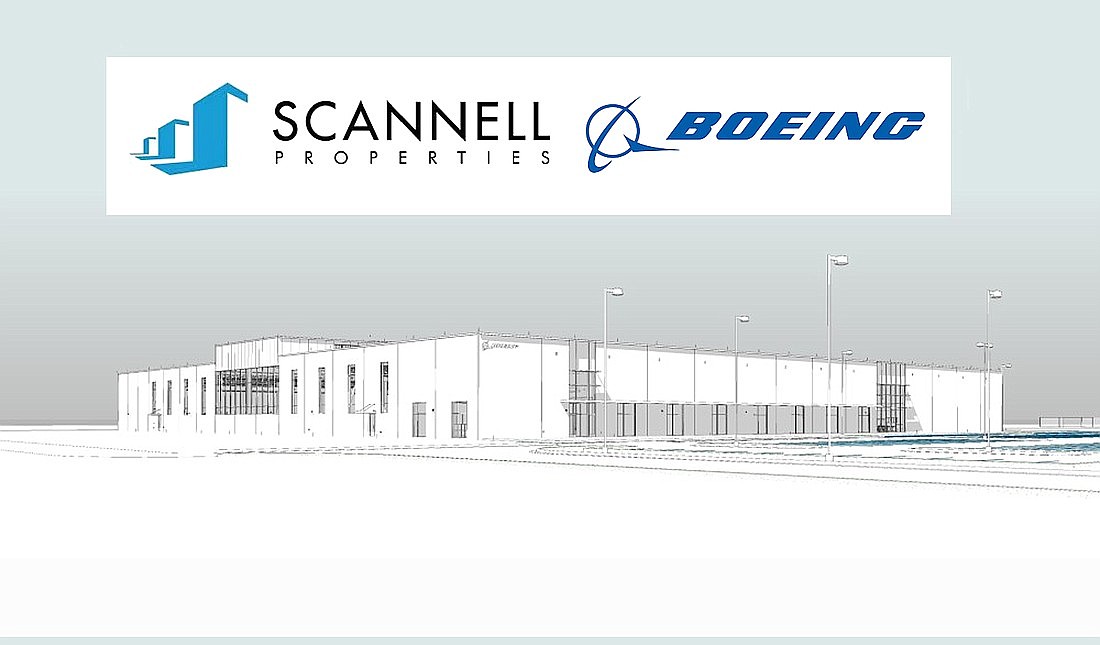 The city issued a permit May 31 for construction of a $39 million Boeing Component Operations facility on land developed by Scannell Properties at Cecil Airport.