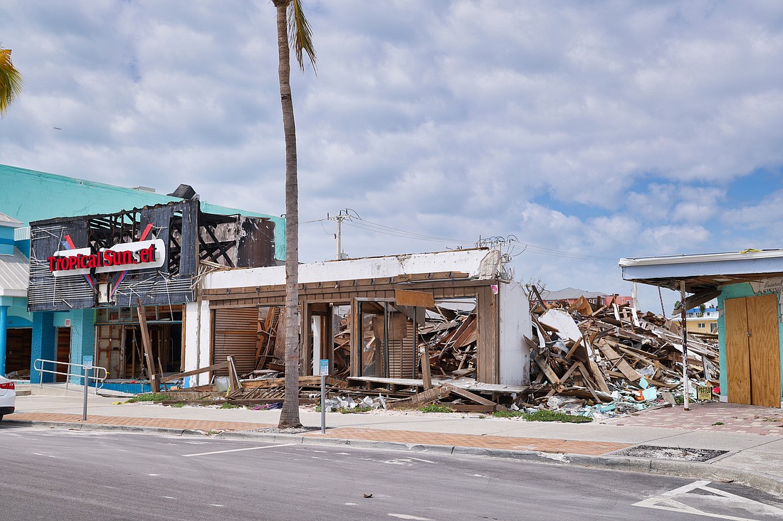 A scene from Hurricane Ian in Fort Myers Beach.