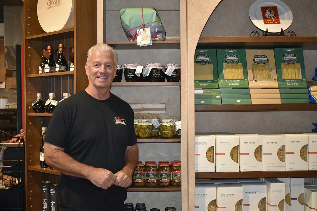 Gary Blake is the owner of Adolfo's Italian Market and Pizzeria in the San Marco Plaza.