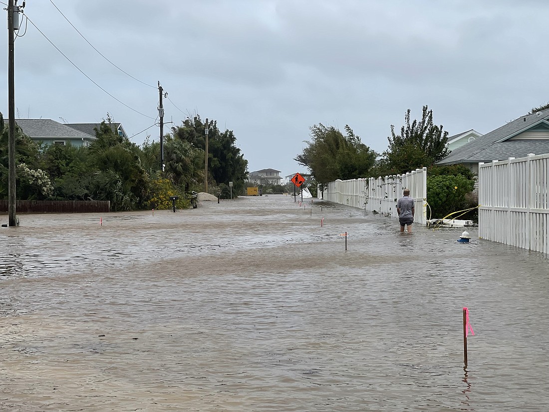 Flooding after Hurricane Nicole. Photo courtesy of the Flagler County government