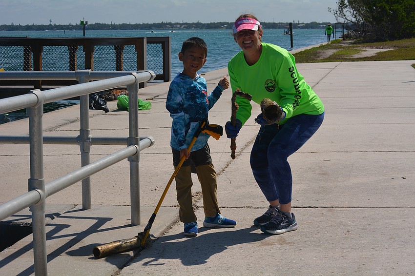 Elijah Most and Jacqie Most, volunteers.