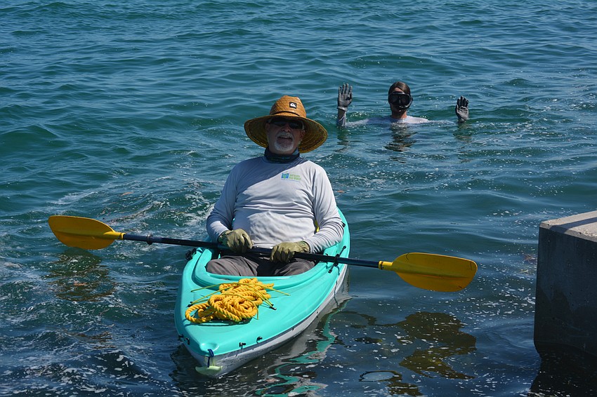 John Ryan, treasurer for Sarasota Bay Watch, and Brandon Taaffe, president of the board of directors of Sarasota Bay Watch.