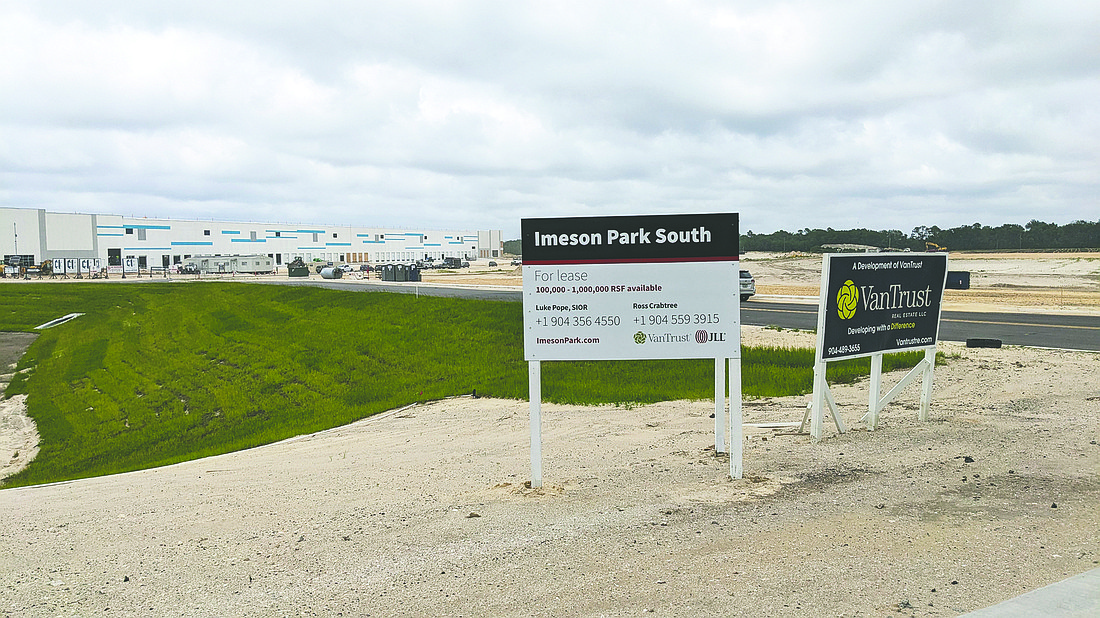 A 1 million-square-foot warehouse is under construction at Imeson Park South. The project is on the north side of Zoo Parkway about 2 miles east of North Main Street.