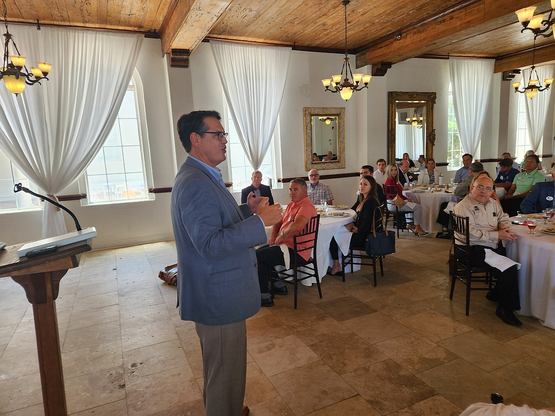 Florida Secretary of State Cord Byrd spoke June 8 to the JAX Chamber Beaches Division luncheon at Casa Marina Hotel and Restaurant in Jacksonville Beach.