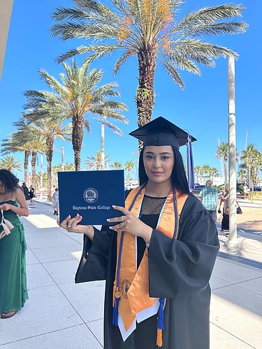 Aziza Kadirbek graduated with her associate degree from DSC at 16. Courtesy photo