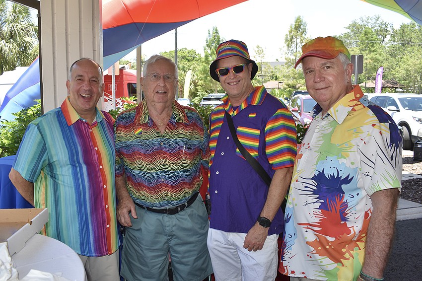 Chris Covelli, Don Daly and his husband Eddy Zappacosta, and Davi Elder
