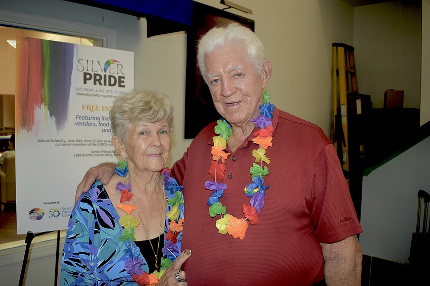 Senior Friendship Center volunteers Elizabeth Cobus and Jacob Vandenberg