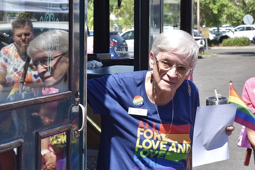 Cas Bulreson steps off the trolley.