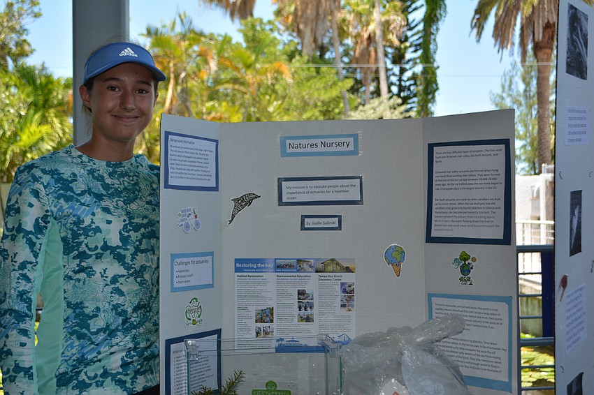 Jiselle Sulinski, freshman, did her science project on 