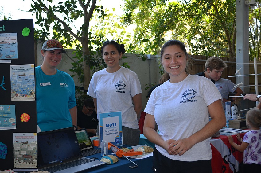 Dr. Sara Williams, staff scientist, Isabella Borges and Coral Rodriguez, interns