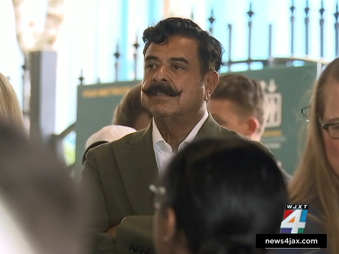 Jaguars owner Shad Khan attended the "Stadium of the Future" presentation at Strings Sports Brewery in Springfield on June 12.