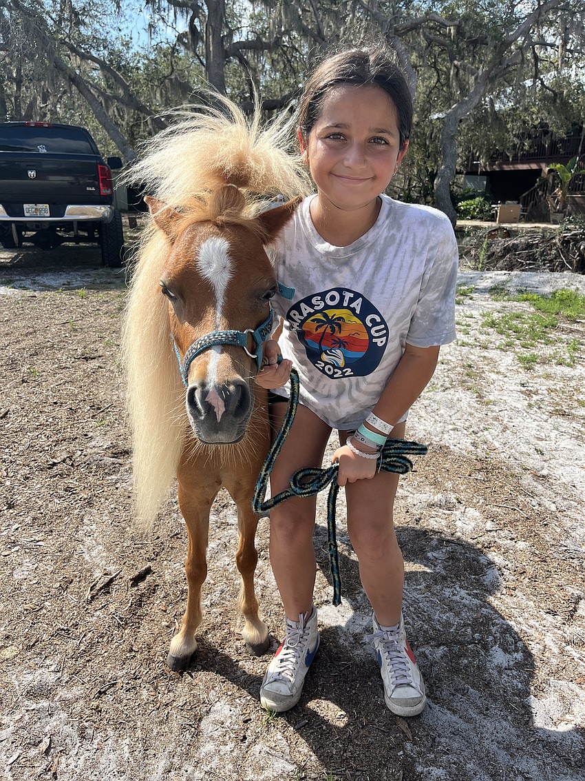 Maya Petricca, who is 10, loves the hairstyle she did for Summer's mane.
