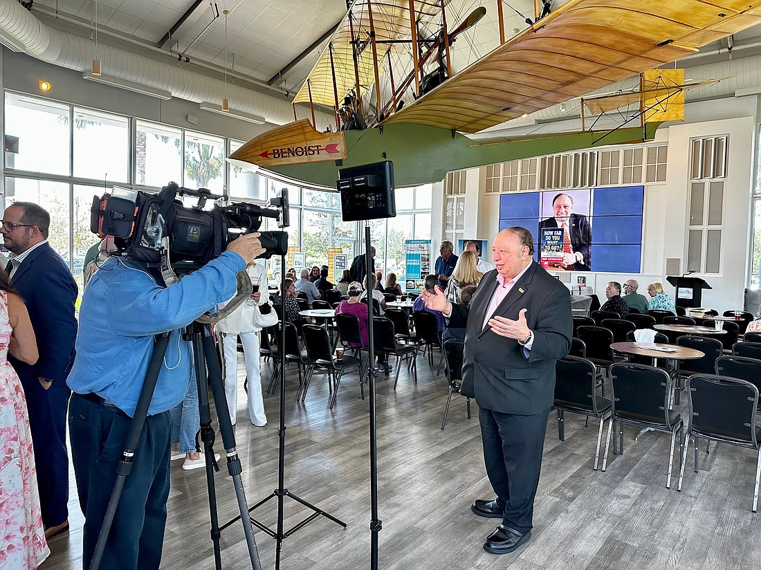 John Catsimatidis recently spoke at a book signing event at the St. Petersburg Museum of History.