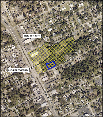 Ormond Enclave seeks to construct a total of 64 units. Map courtesy of the city of Ormond Beach