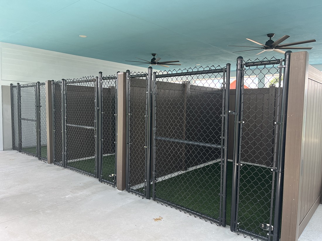 The new meet-and-greet pavilion provides people an opportunity to get to know the dogs before adopting them.
