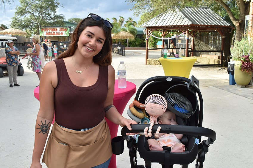 Stasia Guerette brought her 3-month-old daughter Sasha Guerette, the great niece of Big Cat Habitat founder Kay Rosaire.