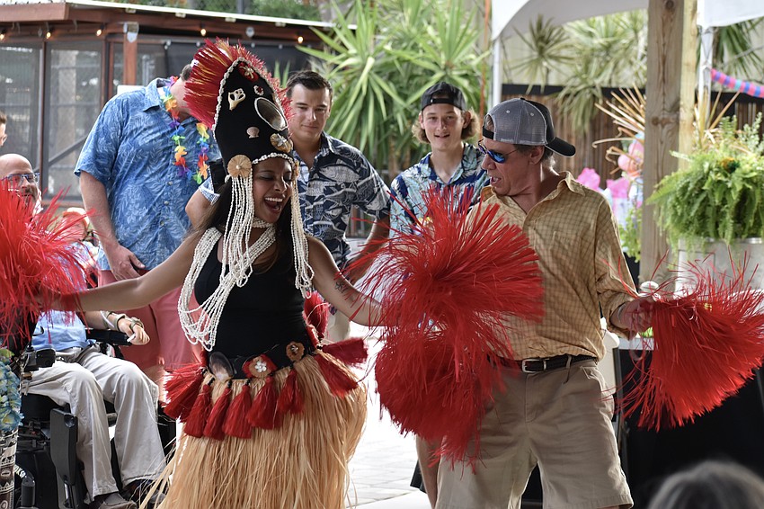 Kaya Paongo dances alongside Bill True, one of the guests chosen for the dancers.