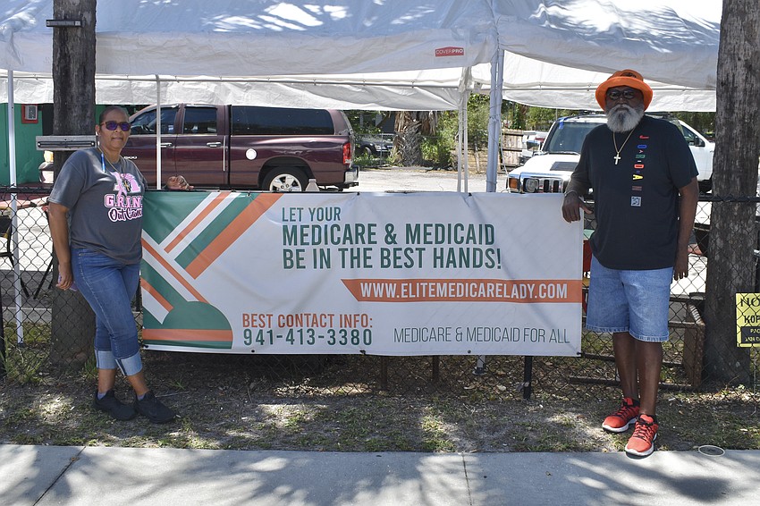 Carolyn Haynes and James Haynes, Jr. promoted Carolyn Haynes' new business, Elite Medicare Lady, a service to helps members of the community enroll in medicare and medicaid.