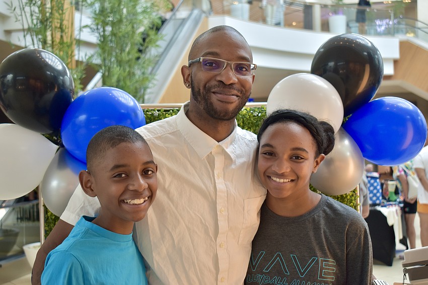 Lakewood Ranch residents Zavier and Jaslyn Lumbsden celebrated their dad Samuel at the UTC Dad's Day Block Party in 2023.