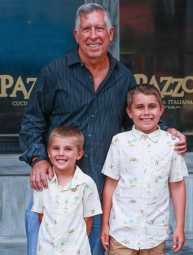 Skip Quillen, here with grandsons, has been in the Southwest Florida restaurant business for some 30 years.