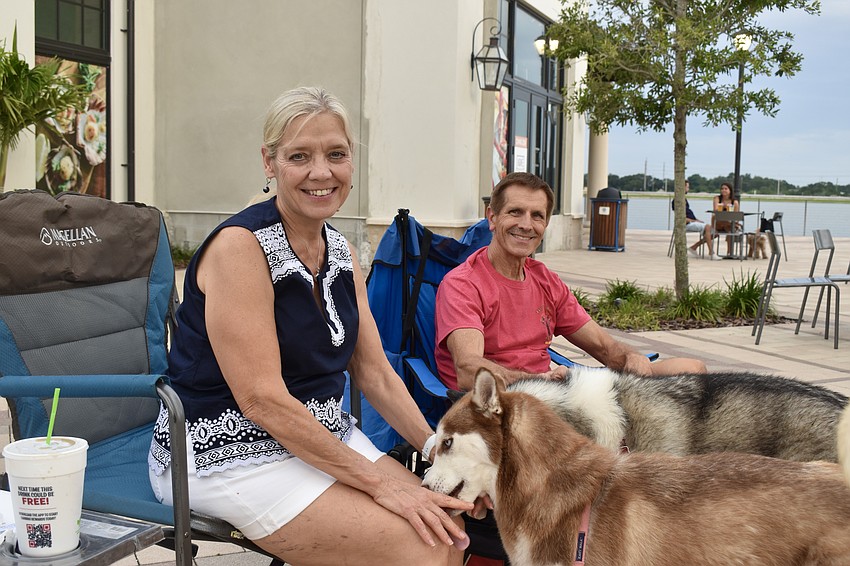 Sue and Greg Lawrick bring their dogs Nala and Nanook to the show. The family only moved to Lakewood Ranch last July, but they're regular concertgoers — dogs included.
