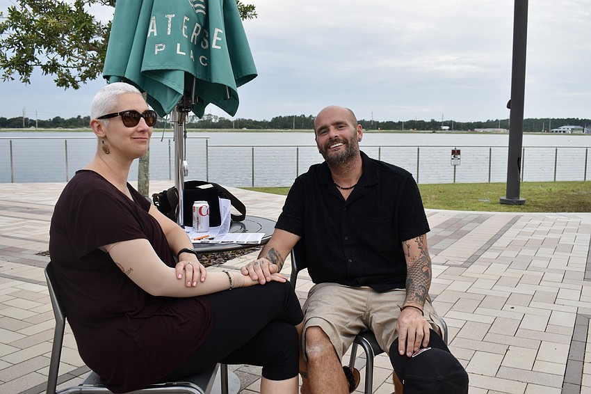 The Hermitage program brings Bradenton resident Linda Waztor and Brandon resident Jeremy Campbell to Waterside Place for the evening. They'd only visited once before.